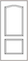 Custom closet door - Princeton composite wood design 